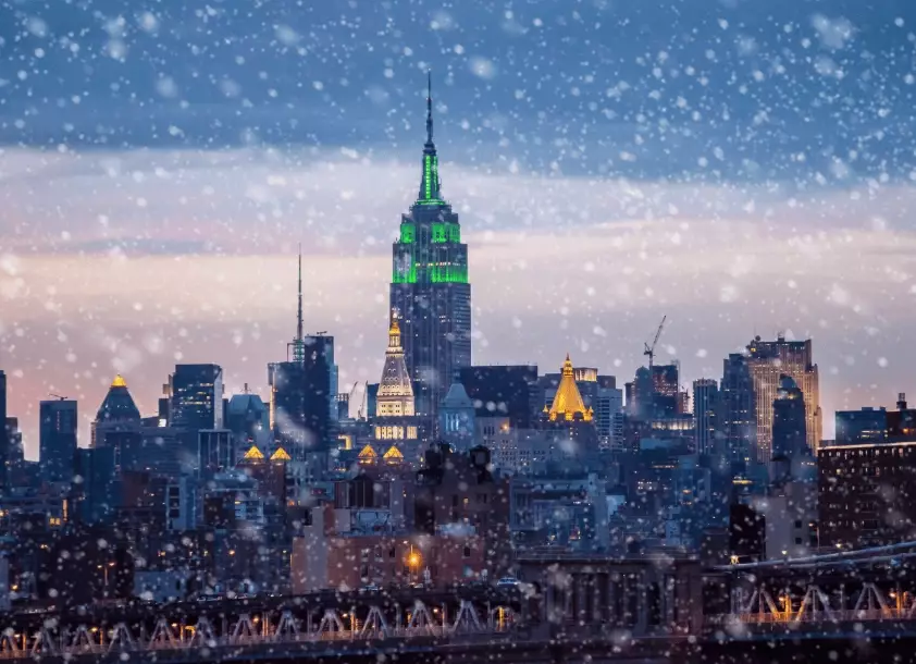 New York snowfall months